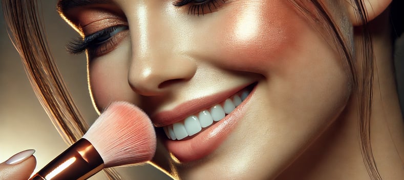 maquiagem simples - blush