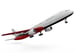 a large jetliner flying in the air