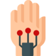 Hand showing acupressure or acupuncture meridians showing that novalifekanishka uses acupressure