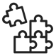 Puzzle piece icon representing problem-solving and logical reasoning skills