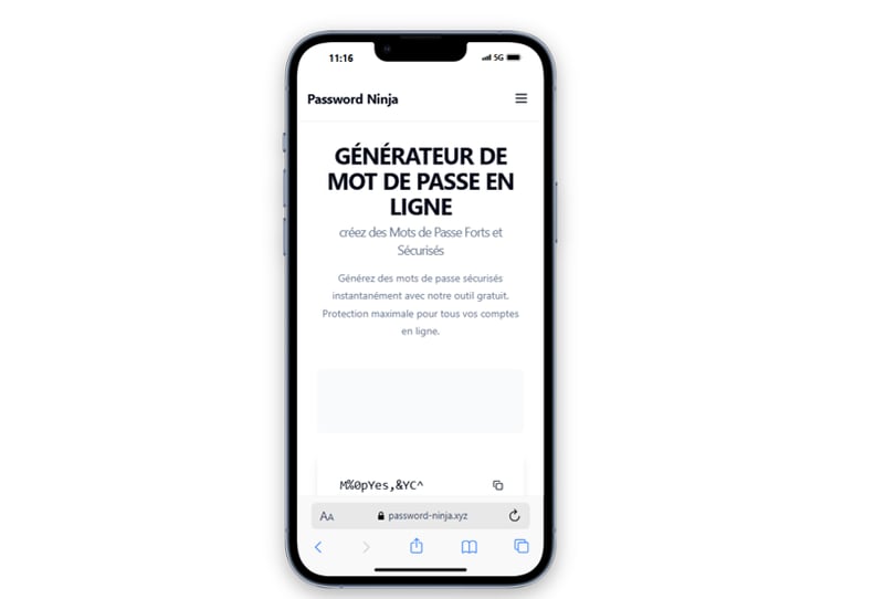 GÉNÉRATEUR DE MOT DE PASSE EN LIGNE