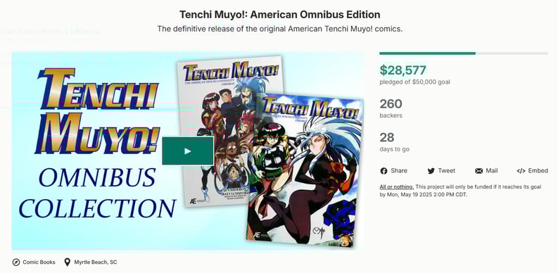 Tenchi Muyo! Kickstarter - Omnibus Collection, Please Donate