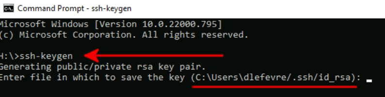 command prompt ssh-keygen