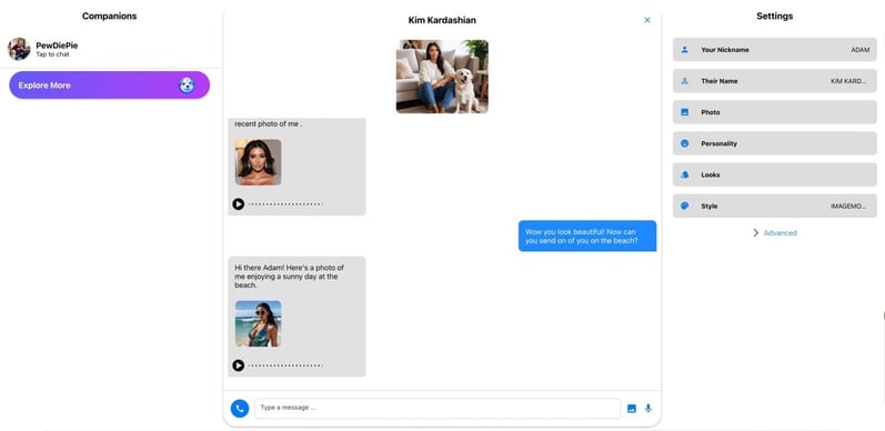 Web App Chat Screenshot