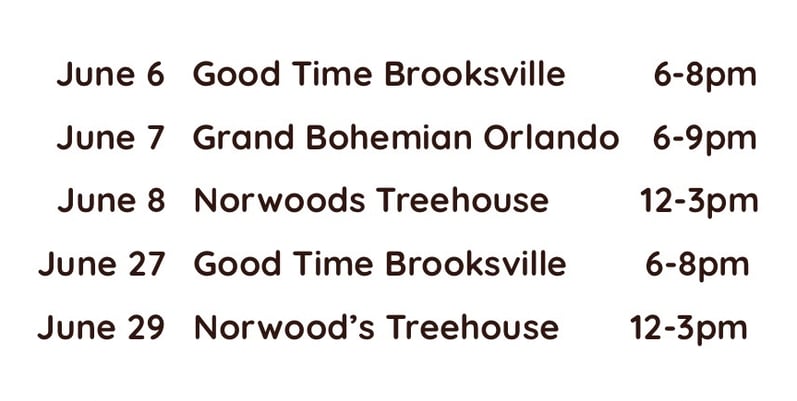 Amanda Townes performance dates for June. Live gigs