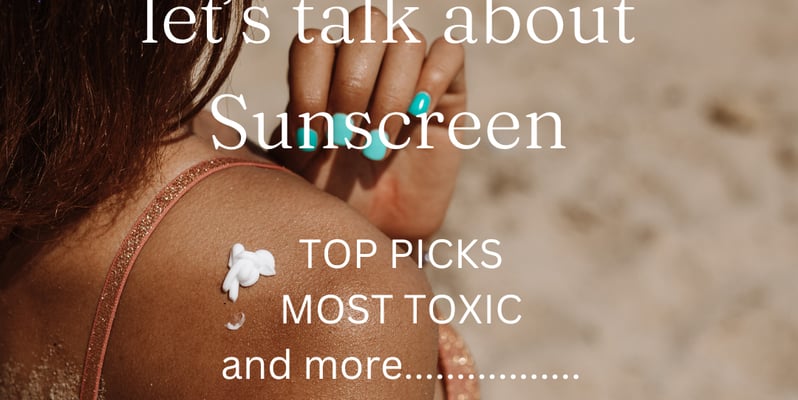 a woman with a sunburn on her back and a message that says let 's talk sunscreen