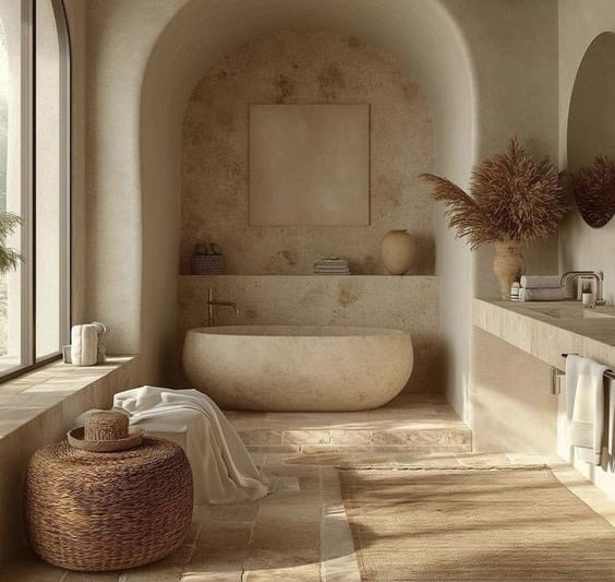 wabi sabi neutral bathroom