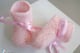Béguin chaussons roses barbapapa tricot bébé