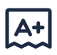 A report card icon to represent our offering for elementary students