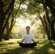 Person meditating outdoors, symbolizing mind-body-emotion-energy healing