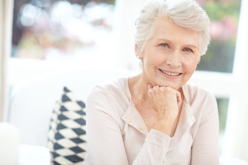 Smiling senior patient