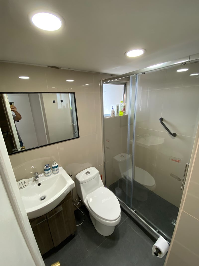 Dormitorio principal verde