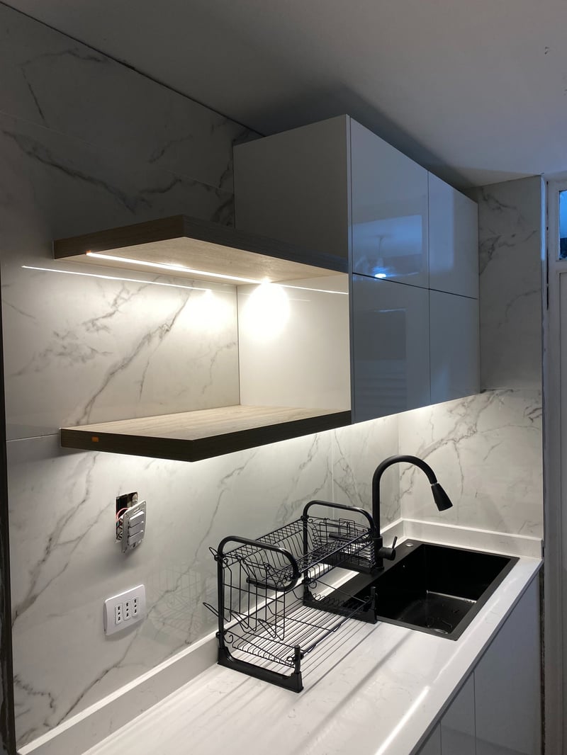 Baño remodelación con arco