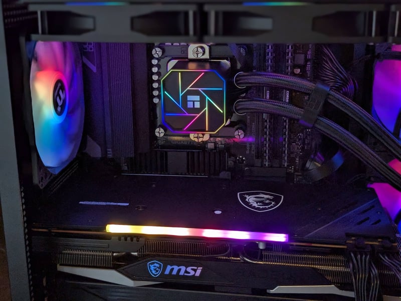 Custom PC build in progress