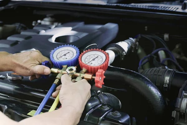 Automotive A/C system repair and recharge service at Adams Concierge Auto in Wesley Chapel, FL