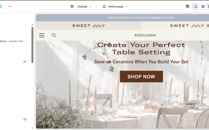RoselleSkin demo storefront
