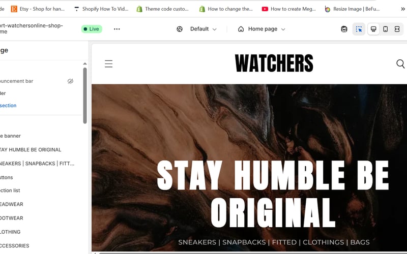 Modern Watcher demo storefront