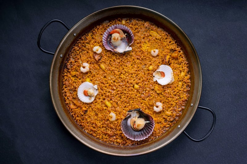 Arroz Zamburiñas y Pulpo
