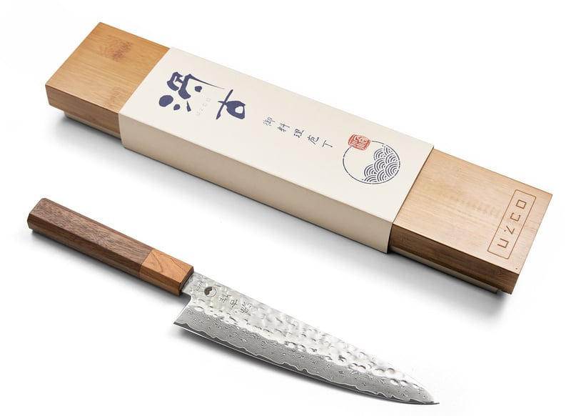 Japanese damascus chef knife gyuto vg-10 hammered couteau de chef japonais damassé damas