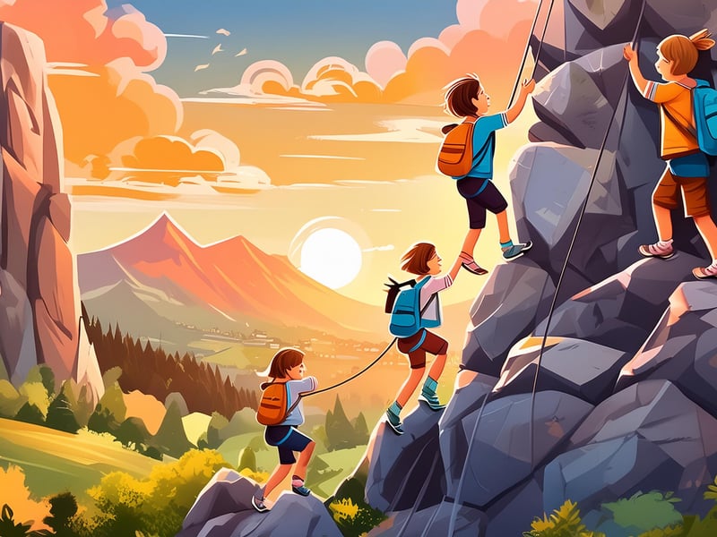 Escalade enfants et familles