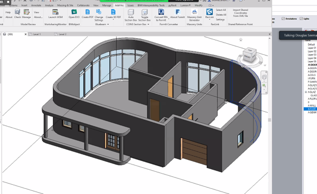 Architectural rendering from current 3DCP site