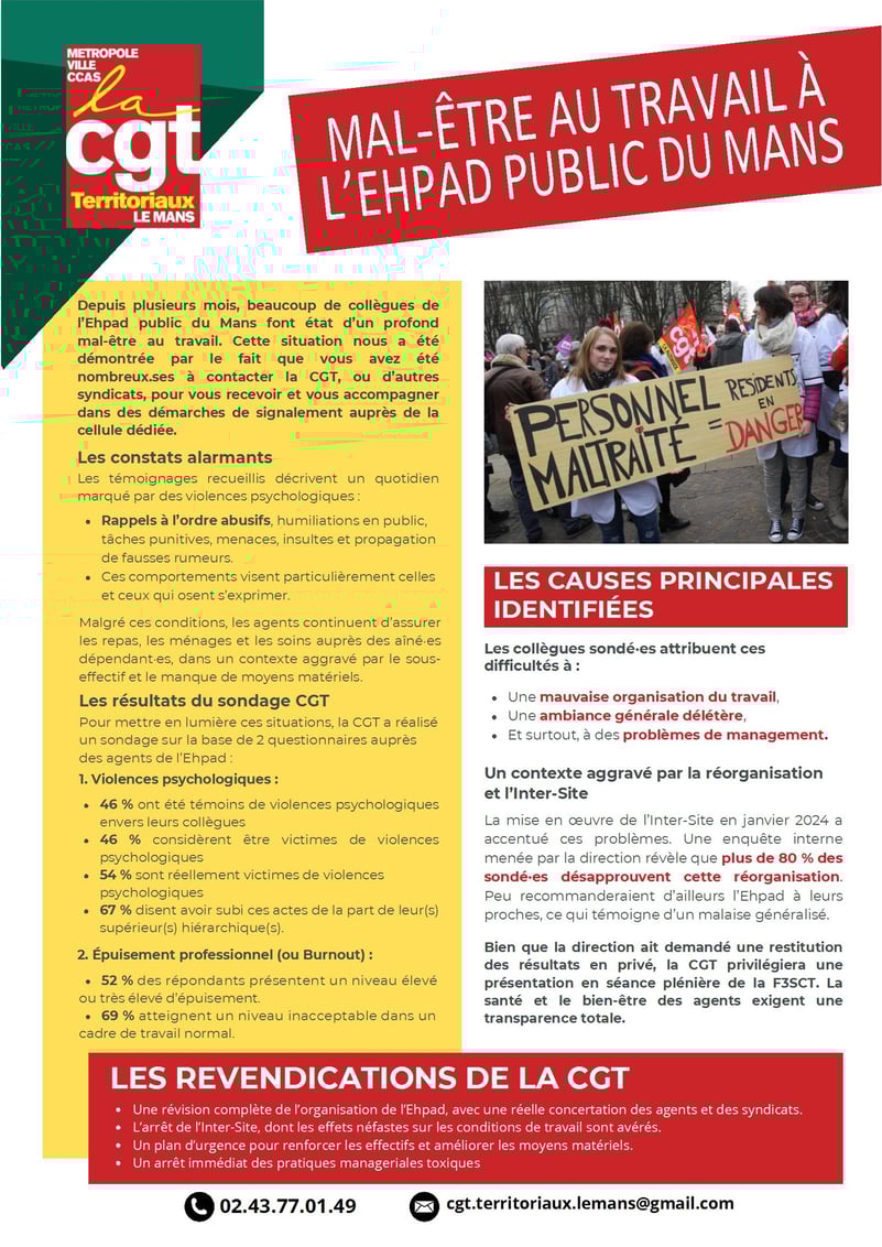 a flyer with a poster of a protest in front of a building
