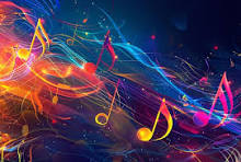 a colorful music note with music notes and notes