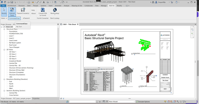 This snaps represent how the Revit tools present in the external tool button