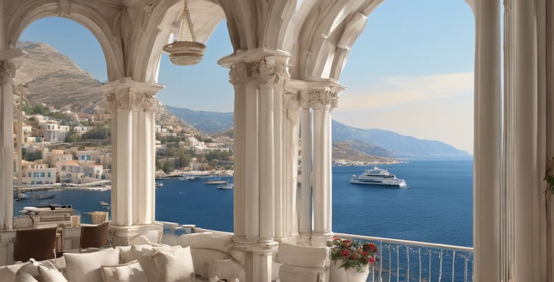 Harhabor view of Gialos with neoclassical buildings