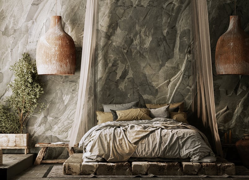 wabi sabi neutral bedroom
