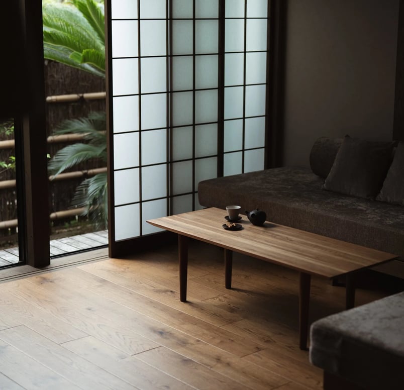 black japanese shoji screen