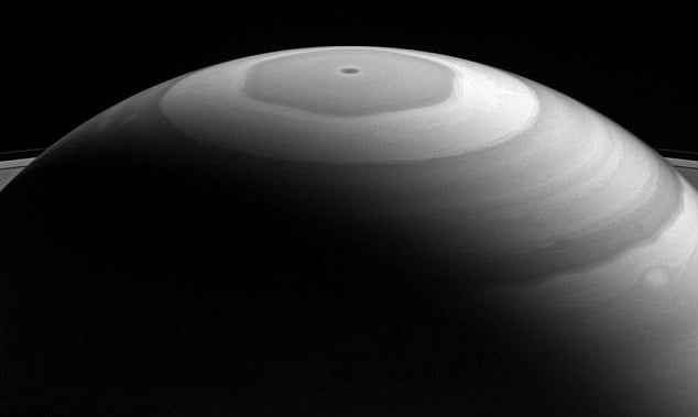 The weird hexagonal storm on Saturn that has bewildered scientists on Earth.