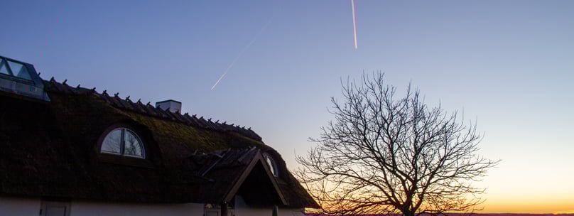 Traditional Danish House with thatched roof