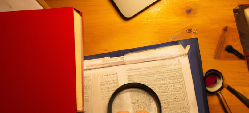 Papiers de révisions éparpillés sur un bureau, livres de médecine ou d’anatomie ouverts, vu du dessus, éclairé d’une lumière 