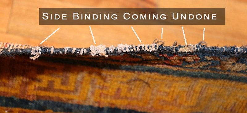 Rug Side Binding Coming Undone - Nazmiyal