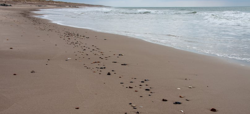 colorful stones by the shore
