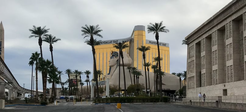 View of Luxor and Mandalay Bay