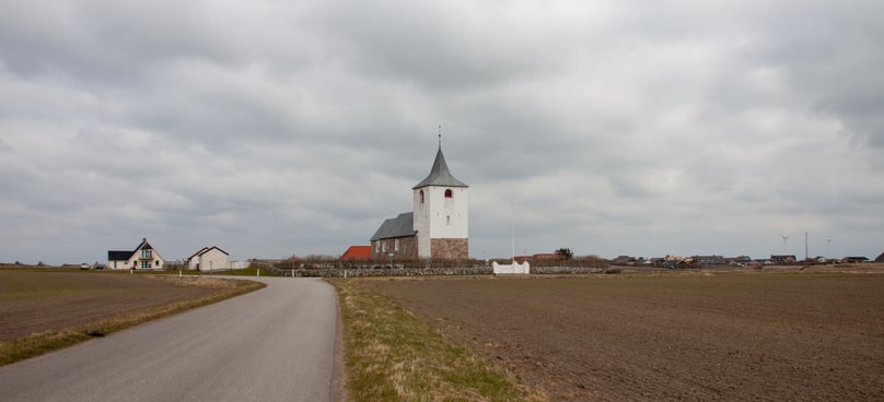 Old church view from the road