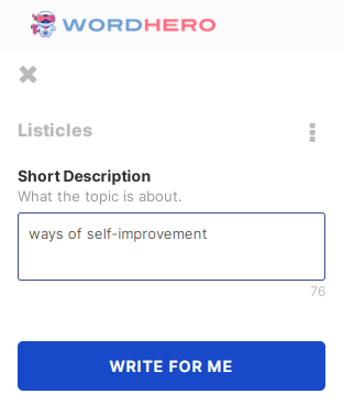 Wordhero AI keyword listicle tools