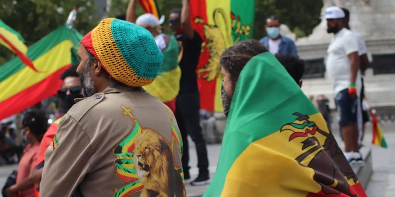 A Group of Rasta People.