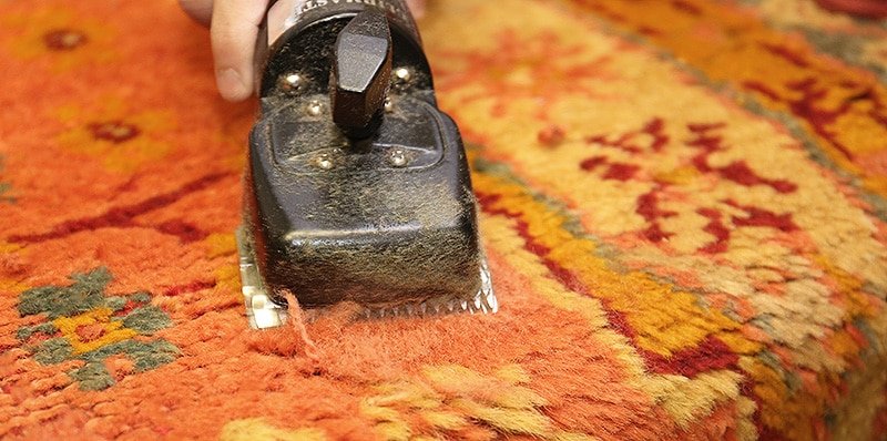 Shearing Wool Pile After Carpet Restoration - NAzmiyal