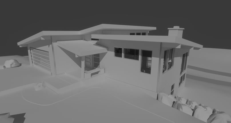 Creekside Contemporary Home Clay Build Front