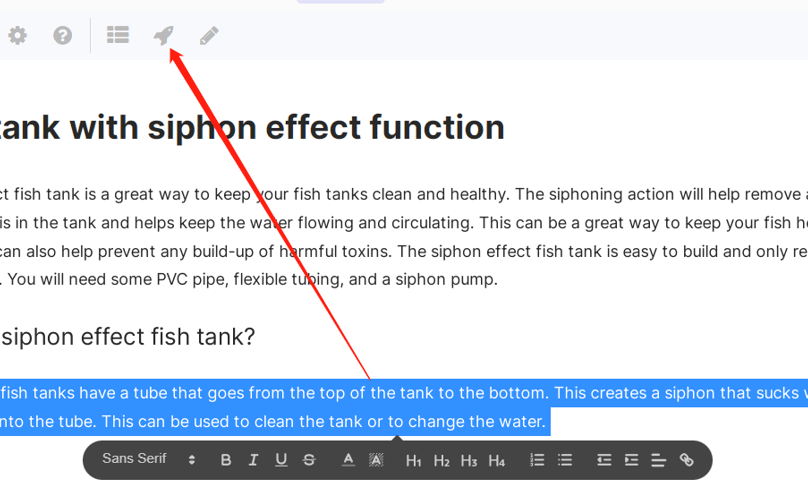 highlight paragraph to generate text