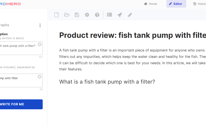 product review - brief intro input