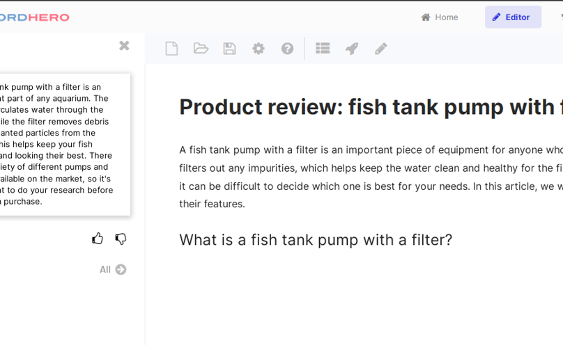 product review - brief intro output