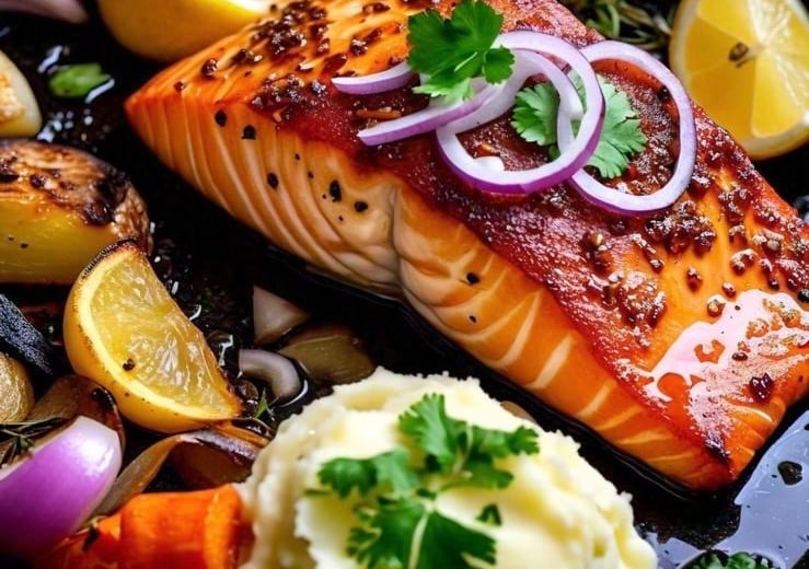 honey glazed salmon best dish in the world