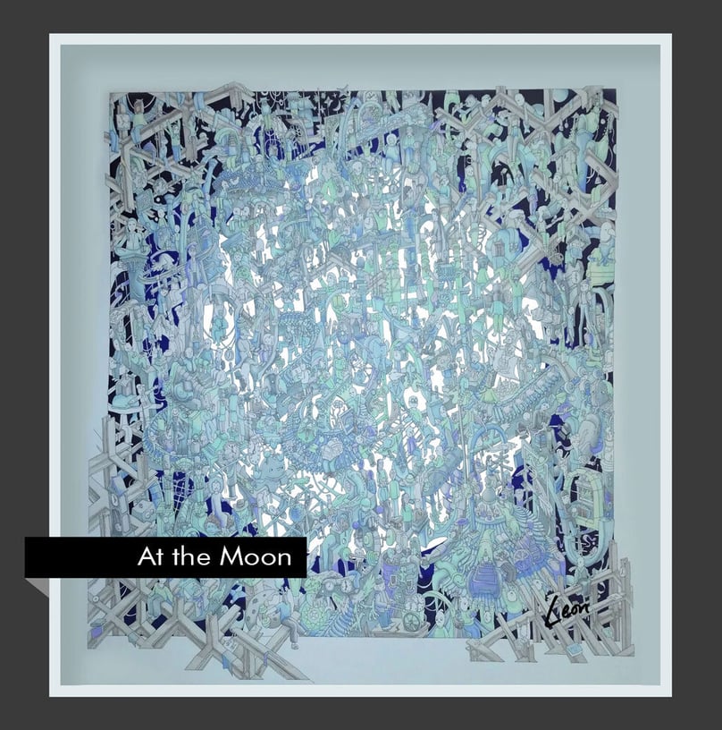 leon fenster china moon art dreamy city