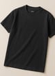a black t - shirt with a white background