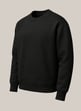 a black sweatshirt with a white background and a black and white sweatshirt