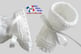chaussons blancs tricot laine bb fait main